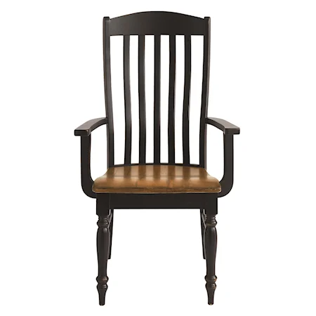 Henry Arm Chair with Classic Slat Back